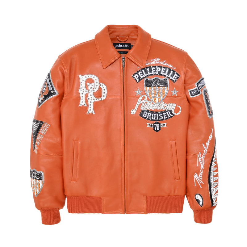 Pelle Pelle American Bruiser Orange Jacket | Leather Jacket