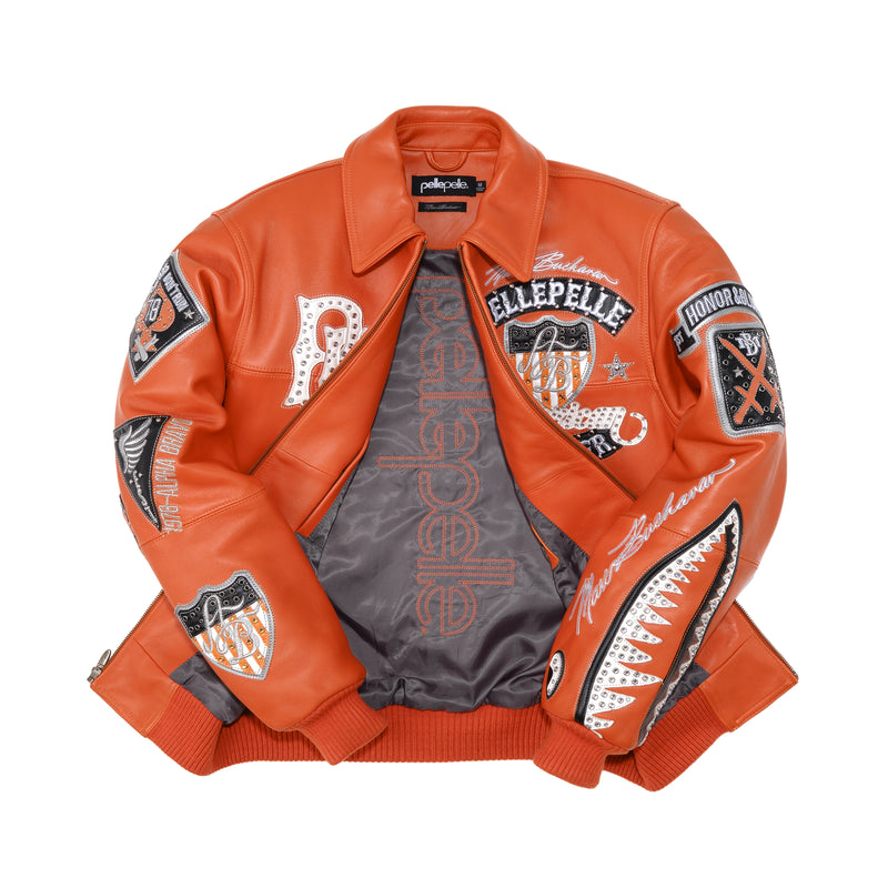 Pelle Pelle American Bruiser Orange Jacket | Leather Jacket view 3