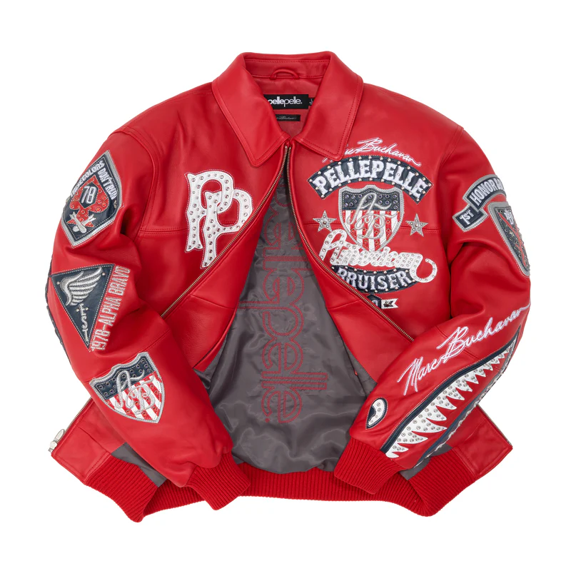 Pelle Pelle American Bruiser Red Jacket | Leather Jacket view 3