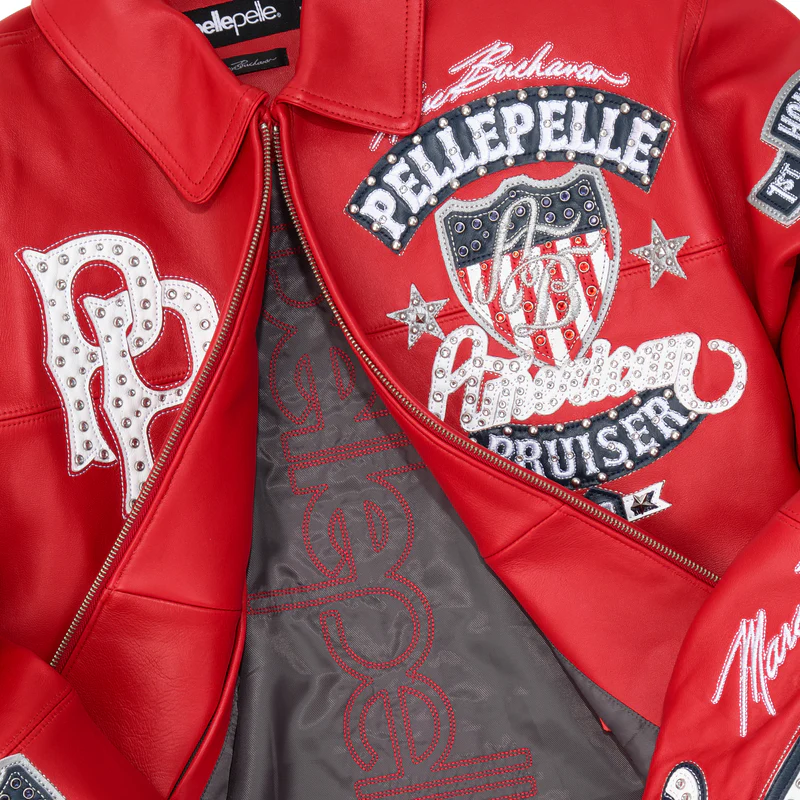 Pelle Pelle American Bruiser Red Jacket | Leather Jacket view 4