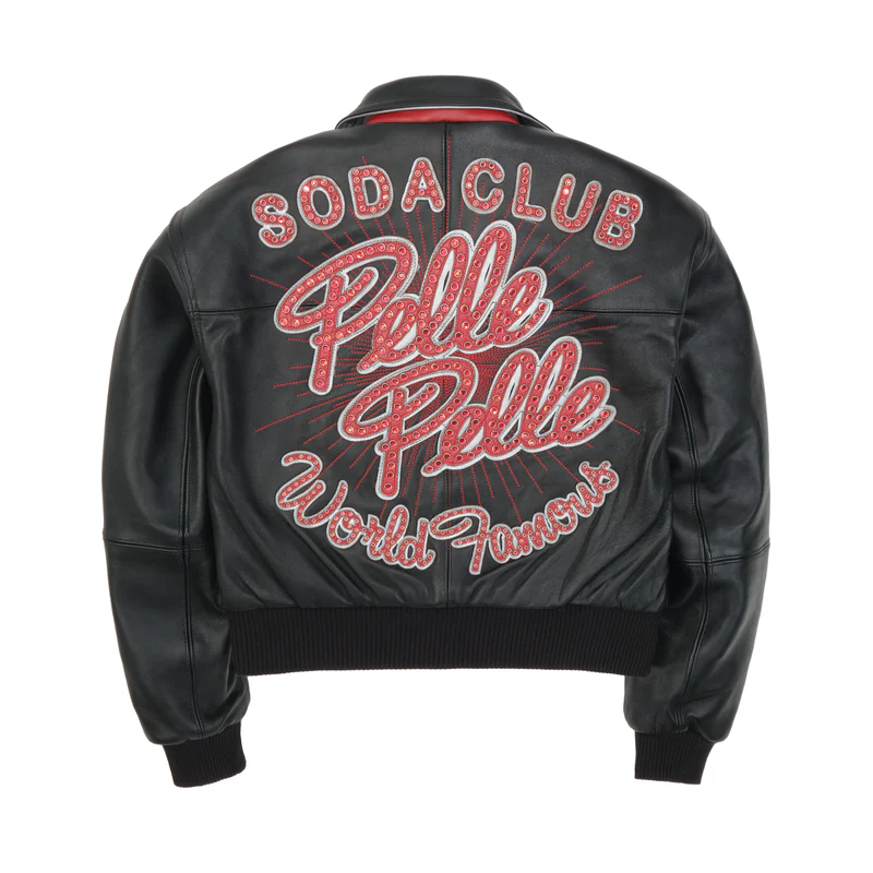 World Soda Club Womens Black Crop Jacket view 2