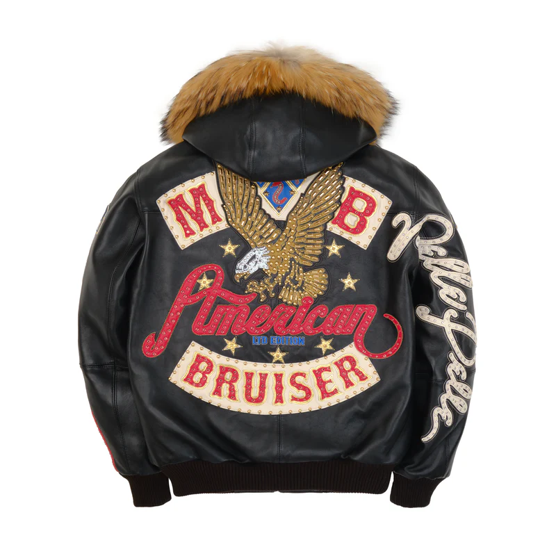Pelle Pelle American Bruiser Black Hooded Jacket view 2