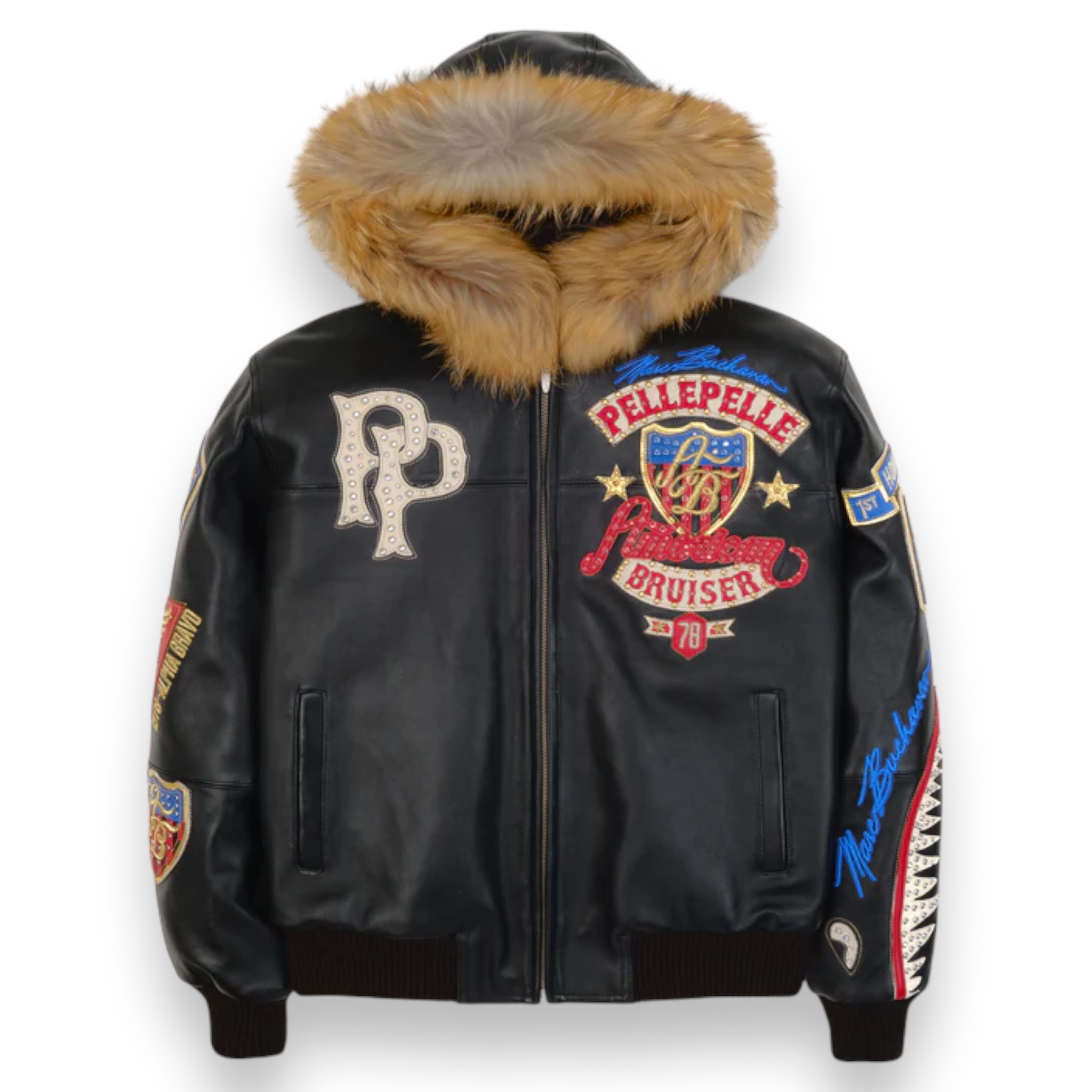 Pelle Pelle American Bruiser Black Hooded Jacket