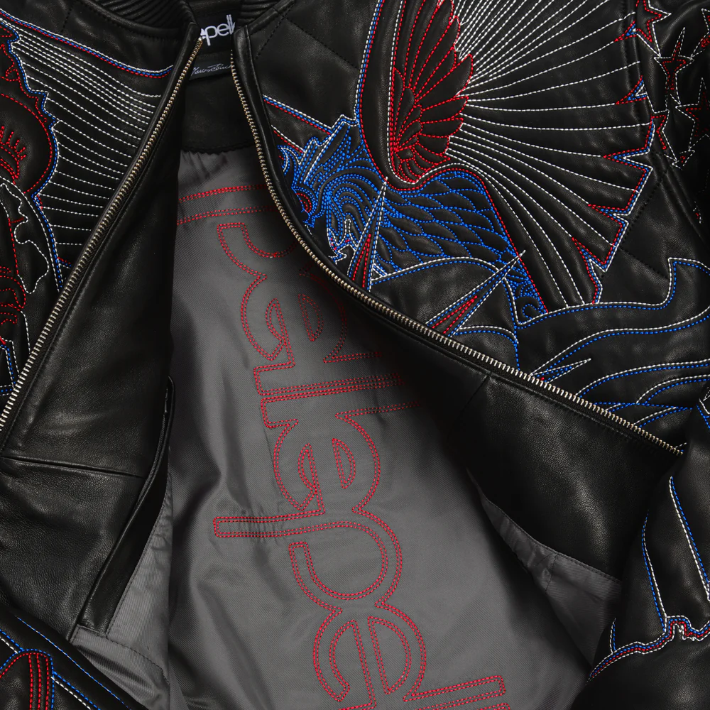 Pelle Pelle America Quilted Black Leather Jacket view 4