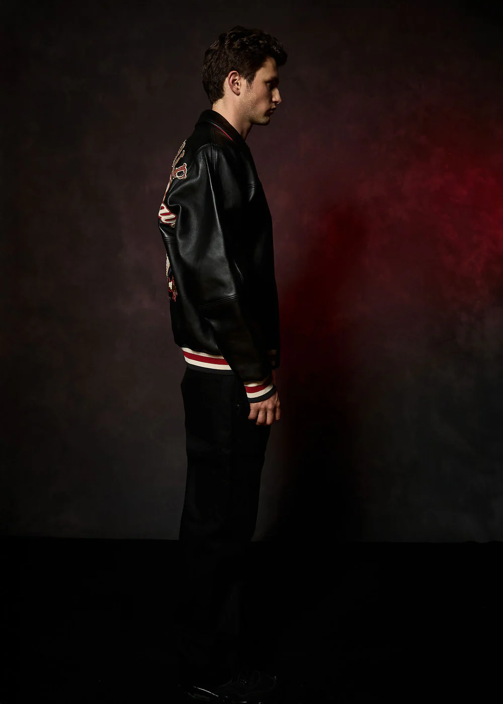 Pelle Pelle Stars and Stripes Black Leather Jacket view 8