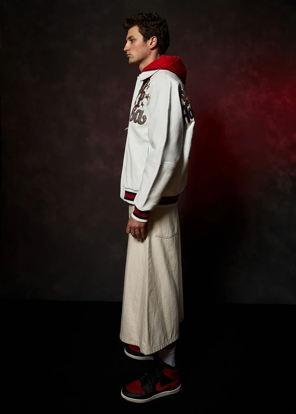 Pelle Pelle Stars and Stripes White Leather Jacket view 9