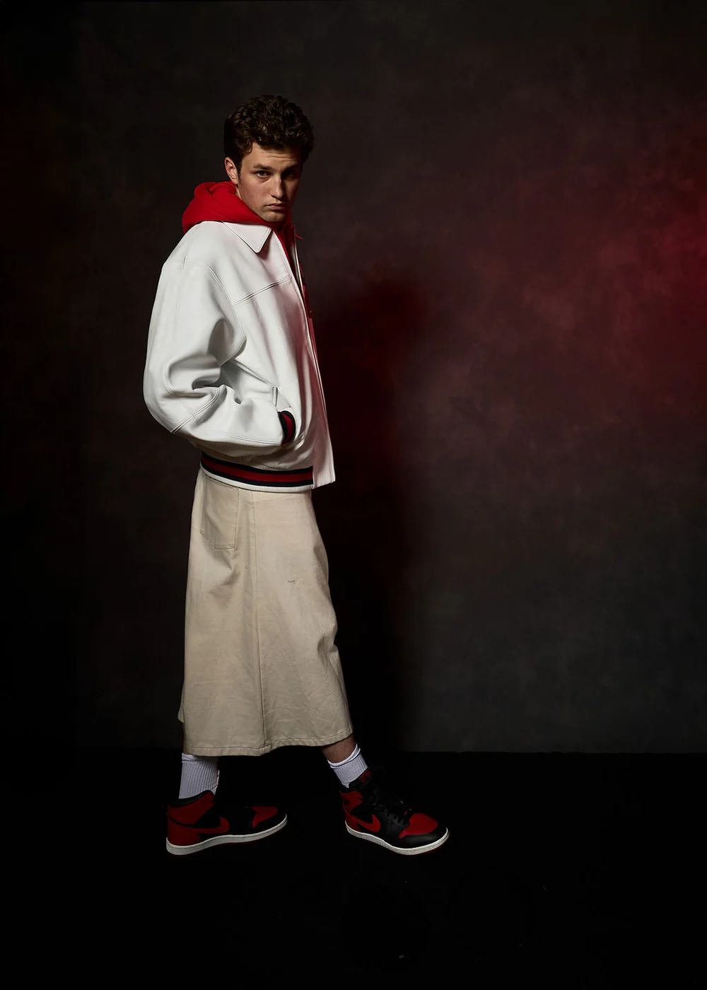 Pelle Pelle Stars and Stripes White Leather Jacket view 8